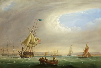 Meereslandschaft mit Flussmündung von Joseph Walter