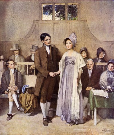 Eine Quäkerhochzeit, Liebe und Loyalität von Joseph Walter West