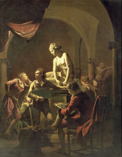 Eine Akademie bei Lampenlicht, c.1768-69 von Joseph Wright of Derby