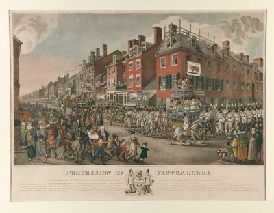 Prozession der Lebensmittelhändler von Philadelphia von Joseph Yeager