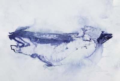 Abstrakter Blauer Vogel von Joshua Hoskins