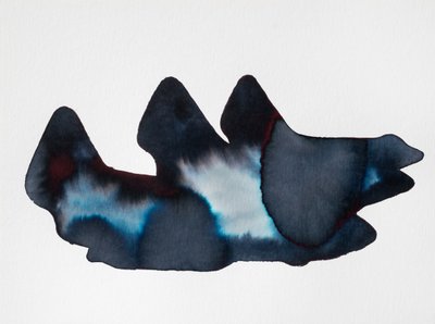 Abstrakter Indigo-Fluss von Joshua Hoskins