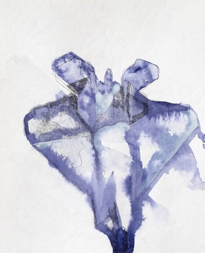Indigo-Blumenform von Joshua Hoskins