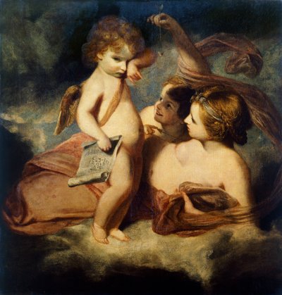 Venus tadelt Amor für das Erlernen des Rechnens von Joshua Reynolds