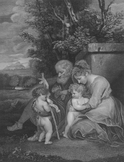 Die Heilige Familie, Matthäus 2, Vers 13-15 von Joshua after Reynolds
