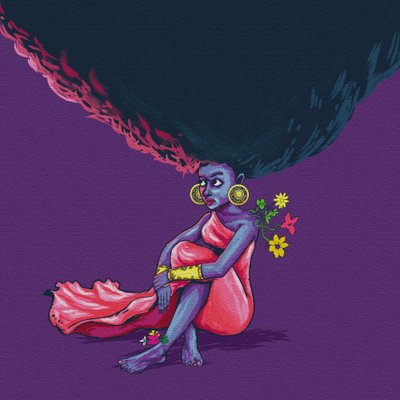 Blühende violette Göttin von Joshua msonthe