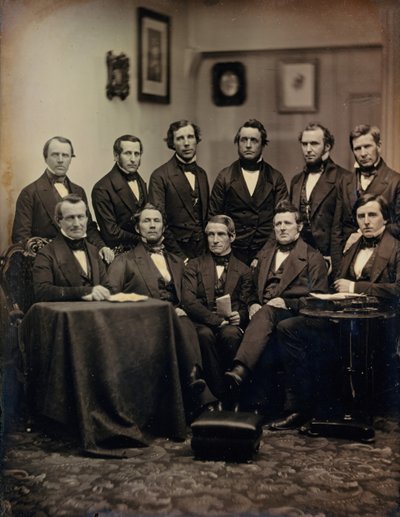 Bostoner Anwälte oder Geistliche, ca. 1850. Schöpfer: Josiah Johnson Hawes, Albert Sands Southworth von Josiah Johnson Hawes, Albert Sands Southworth