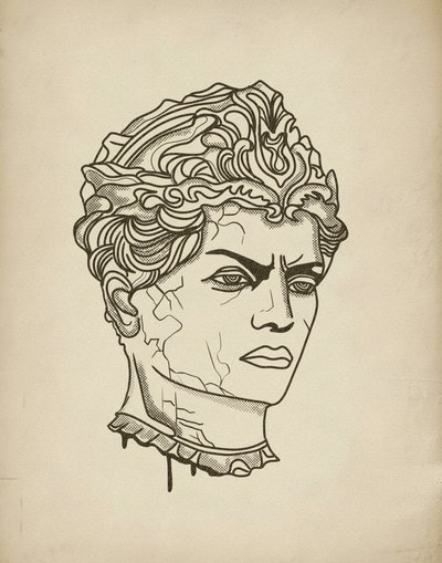 Antike Büste von Josie George