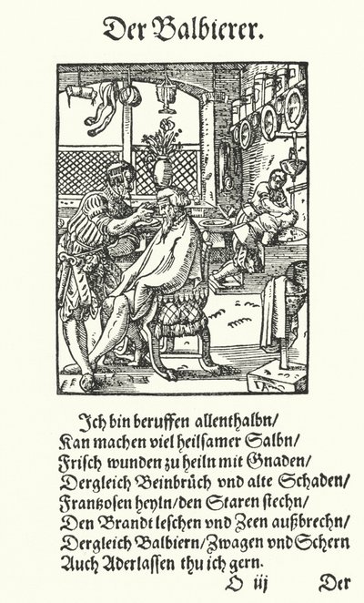 Der Barbier (Stich) von Jost (after) Amman