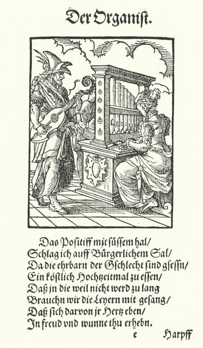 Der Organist von Jost (after) Amman