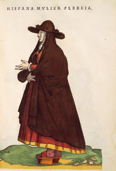 Spanische Bäuerin. Aus Habitus praecipuorum popularum, von Jost Amman von Jost Amman