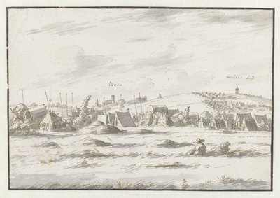 Ansicht eines Lagers der Armee von Wilhelm III. in der Nähe von Leuven von Josua de Grave