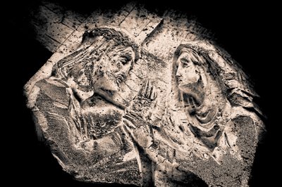 Jesus und Maria, aus der Serie Kreuzwegstationen, 2015 von Joy Lions