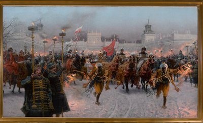 Abreise von Wilanów von John III Sobieski und Marysienka, 1897 von Jozef Brandt