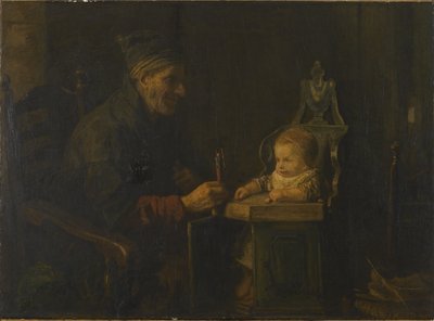 Alter Mann und Baby von Jozef Israëls
