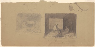 Studien von Bauern beim Maisdreschen von Jr. Enoch Wood Perry