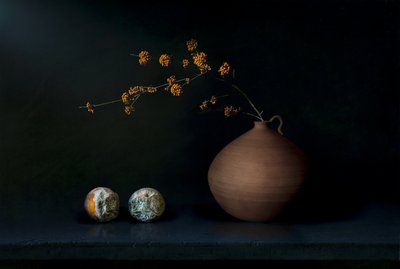 Dunkles Stillleben mit Früchten von Juan Antonio Palacios
