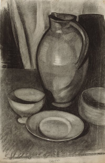 Stillleben mit Krug, 1910 von Juan Gris