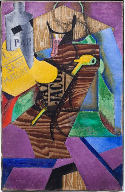 Stillleben mit Buch (Untertitel: Saint-Matorel, Dezember 1913) von Juan Gris