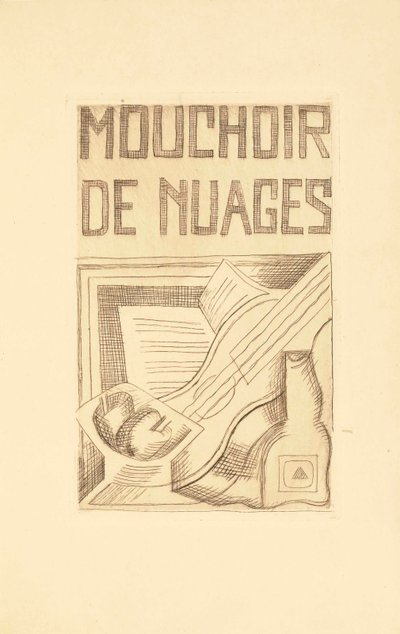 Titelseite für Mouchoir de Nuages von Tristan Tzara (1896-1963) 1925 von Juan Gris