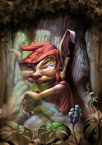 Schelmischer Waldkobold von Juan Hernaz