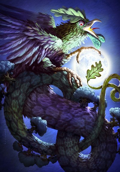 Mondschein-Walddrache von Juan Hernaz