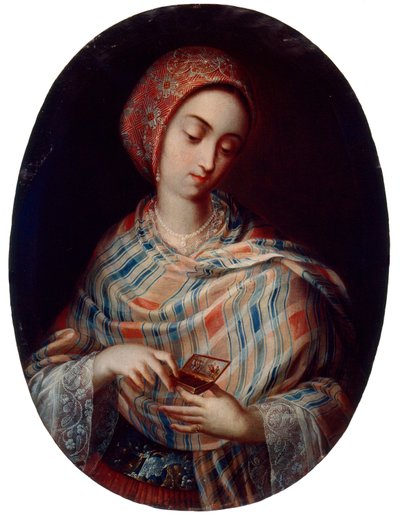 Dame mit Rebozo von Juan Rodríguez Juárez