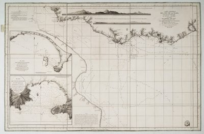 Karte von Südamerika und der Atlantikküste von Juan de Langara