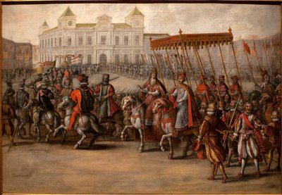 Der Weg zum kaiserlichen Heiligtum von Karl V. (1500-1558) in Bologna (Italien), 24. Februar von Juan de la Corte