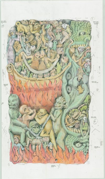 Romanischer Doomstein, York Minster, Minster Yard, York, um 1100, 2012 von Judith Dobie