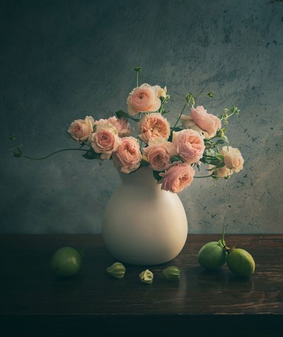 Rosa Rosen Stillleben von Judy Tseng