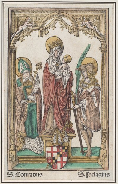 Die Jungfrau und das Kind mit dem heiligen Konrad und dem heiligen Pelagius von Jörg Breu the Elder