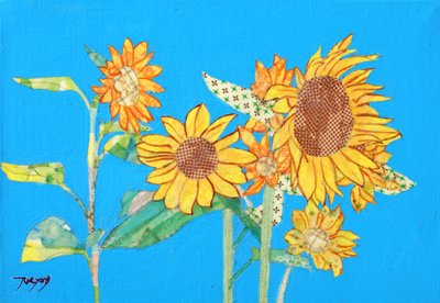 Helle Sonnenblumencollage von Jukyong Park