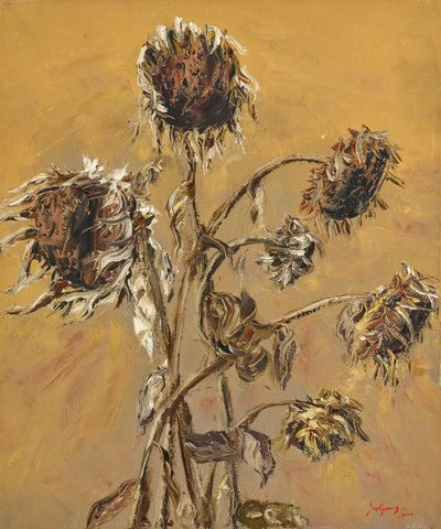 Getrocknete Herbstsonnenblumen von Jukyong Park