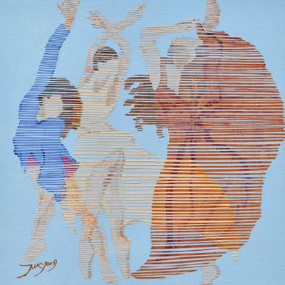 Fließende Tanzfiguren von Jukyong Park