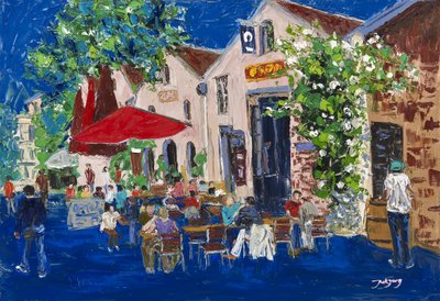 Lebhaftes Abendcafé von Jukyong Park