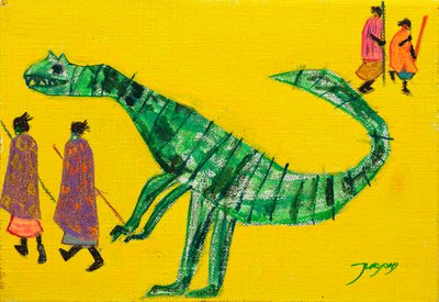 Primitiver Dinosaurierausflug von Jukyong Park