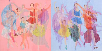 Lebendige Tanzfiguren von Jukyong Park