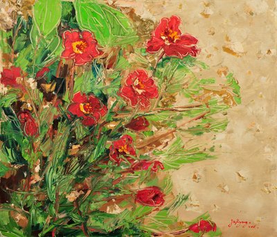 Lebendige rote Blüten von Jukyong Park