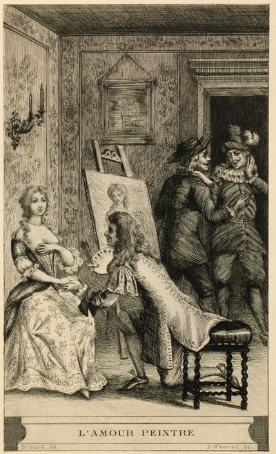 Liebesszene Maler von Jules Armand Hanriot