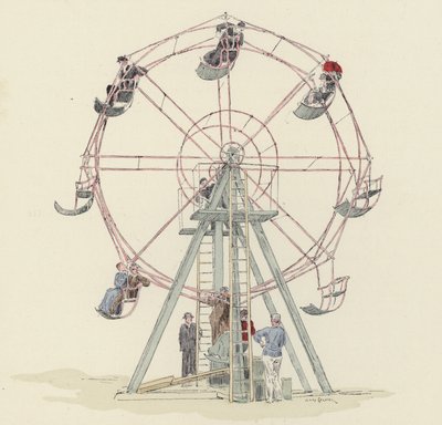 Riesenrad auf dem Jahrmarkt von Jules Arsene (after) Garnier