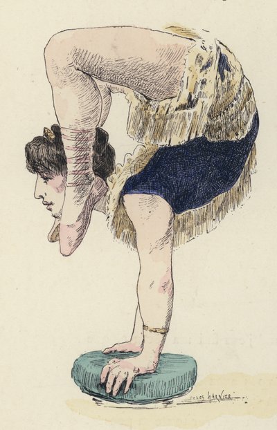 Turnerin macht Handstand von Jules Arsene (after) Garnier