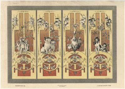 Affen, Katzen, Reiher und Hunde, Platte 3 aus 