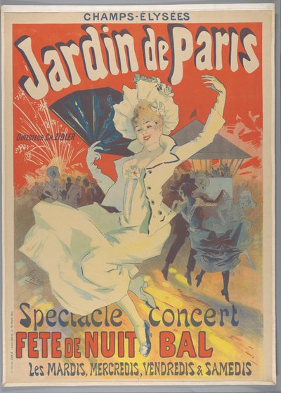Champs-Elysées. Jardin de Paris, 1890 von Jules Cheret