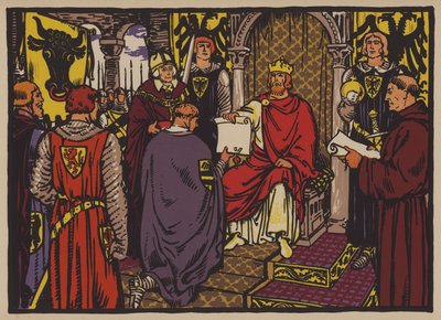 Der Heilige Römische Kaiser Heinrich VII. gewährt dem Kanton Uri die Reichsunmittelbarkeit von Jules Courvoisier