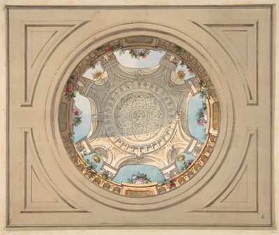 Entwurf für eine Decke mit Trompe-l