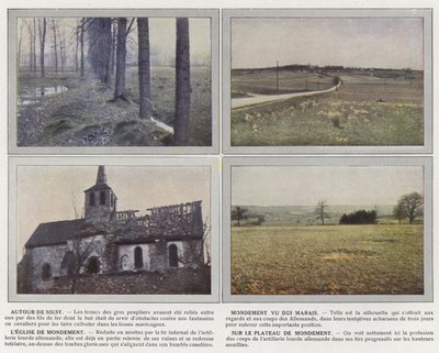 Rund um Soisy, Mondement von den Sümpfen gesehen, Die Kirche von Mondement, Auf dem Plateau von Mondement von Jules Gervais Courtellemont