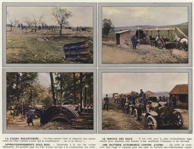 La Cagna Bouleversee, Le Service des Eaux, Approvisionnements Sous Bois, Eine Batterie gegen Flugzeuge von Jules Gervais Courtellemont