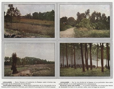 Lenharree, Lenharree, französische Schützengräben, Biwak unter den Tannen von Jules Gervais Courtellemont