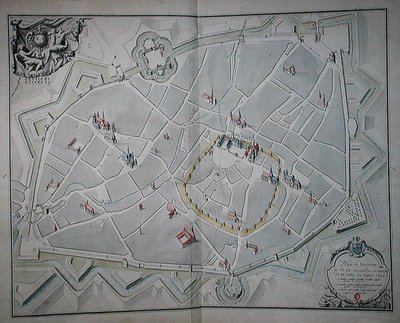 Plan der alten und neuen Stadtmauern von Dijon von Jules Hardouin Mansart
